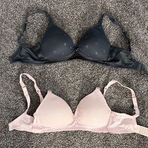 Elegant Blue and Pink Women's Maternity Bras for nursing BUNDLE - two